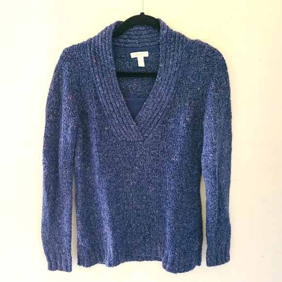 Charter Club Sweaters - CHARTER CLUB long sleeves blue V-neck sweater